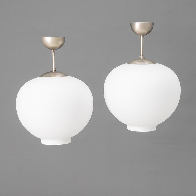 Harald Notini or Uno Westerberg, a pair of ceiling lamps model "11907", Arvid Böhlmarks Lampfabrik, Stockholm, 1950s.