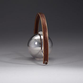 A Wolfgang Gessl sterling teapot, Stockholm 2001, an edition of 3/3.