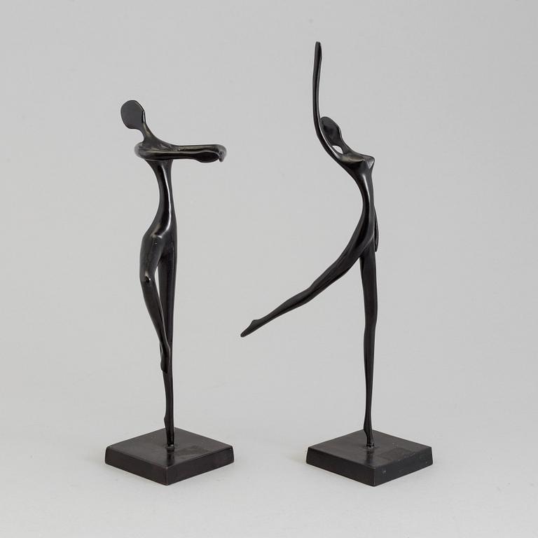 Two metal sculptures by Bodrul Khalique.