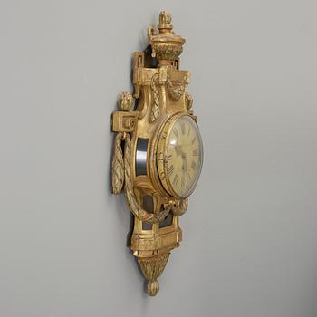 VÄGGPENDYL, gustaviansk, urtavla märkt Lars Åhlström, 1700-talets slut.