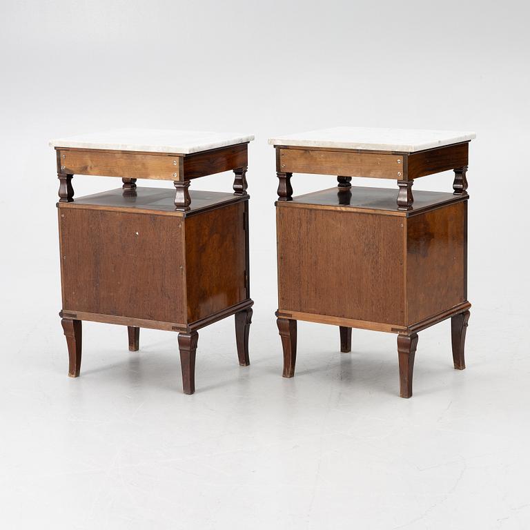 Sängbord, ett par, 1920-30-tal.