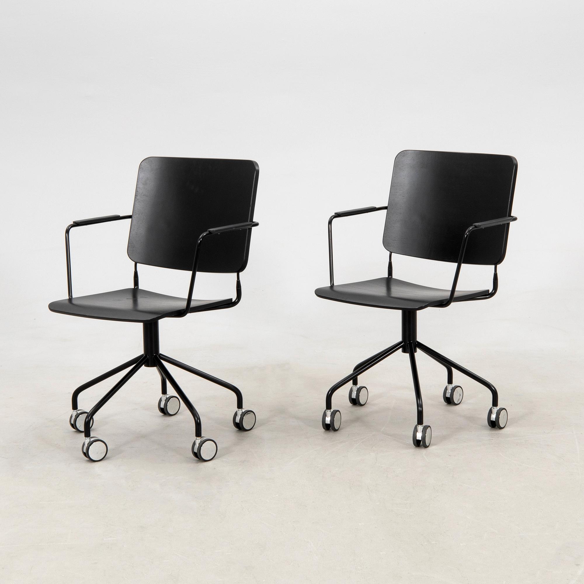 Armchairs, 6 pcs "Feather swivel", Edsbyn, contemporary.