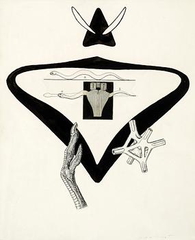 269. Max Ernst, Illustration for B. Pérets "La Brébis galante".
