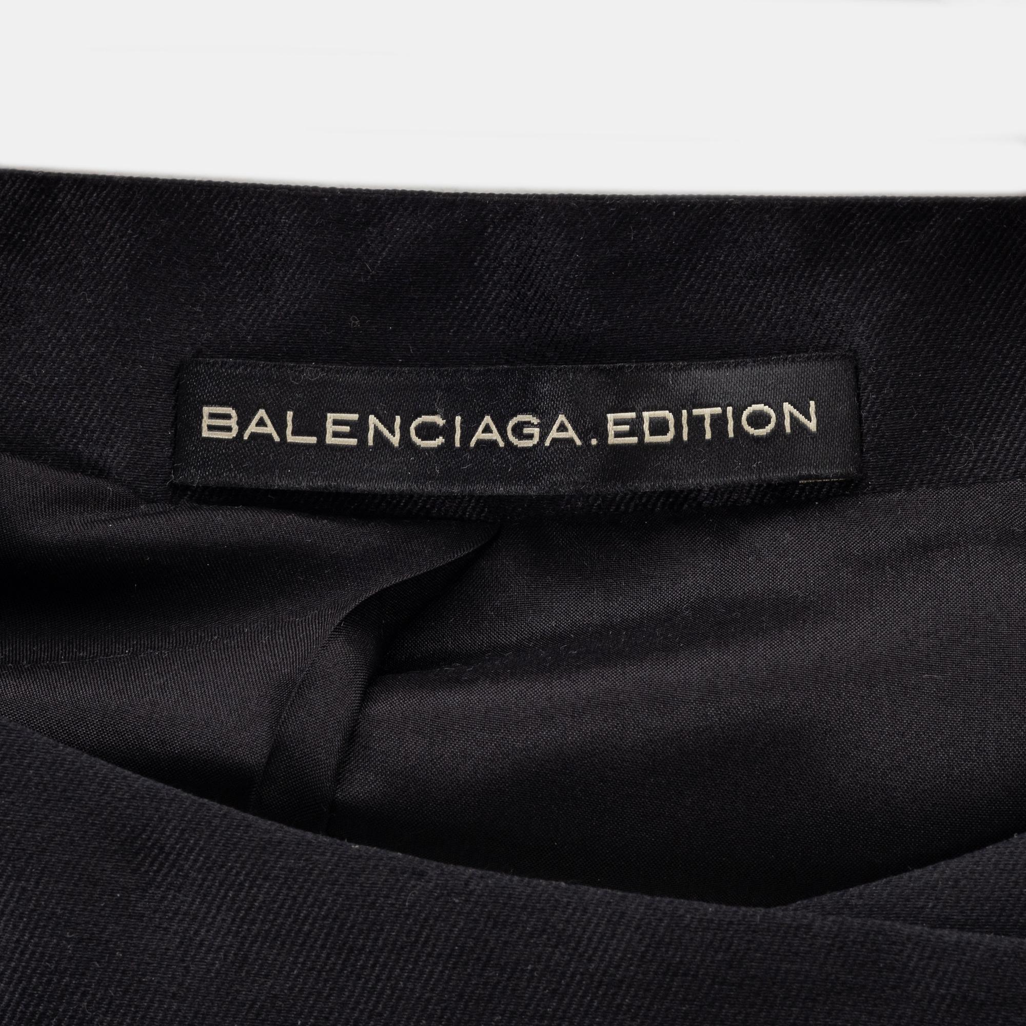 Balenciaga, a black silk dress/coat, size 36.