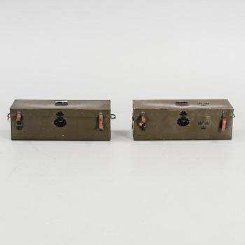 LÅDOR/UNIKABOXAR, 2 st, för svenska armén, tidigt 1900-tal.