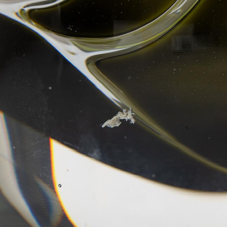 Ingeborg Lundin, Vase, glass, Ariel, "Faces", Orrefors, second half of the 20th century.