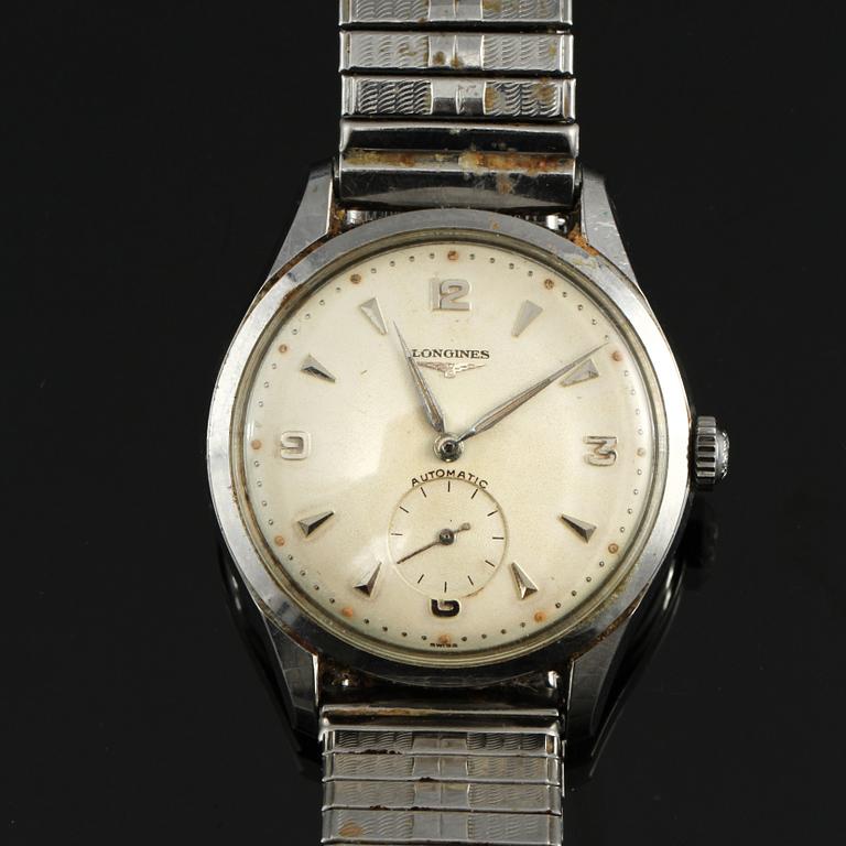 ARMBANDSUR, herr, stål, Longines, 1900-talets andra hälft.
