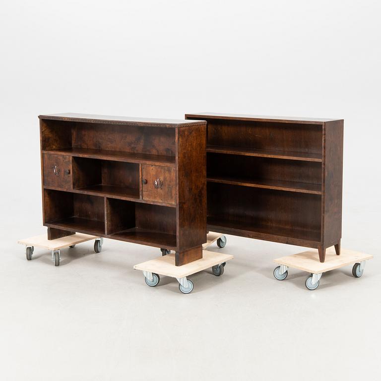 Bookshelves, 2 pcs from the 1930s/40s.