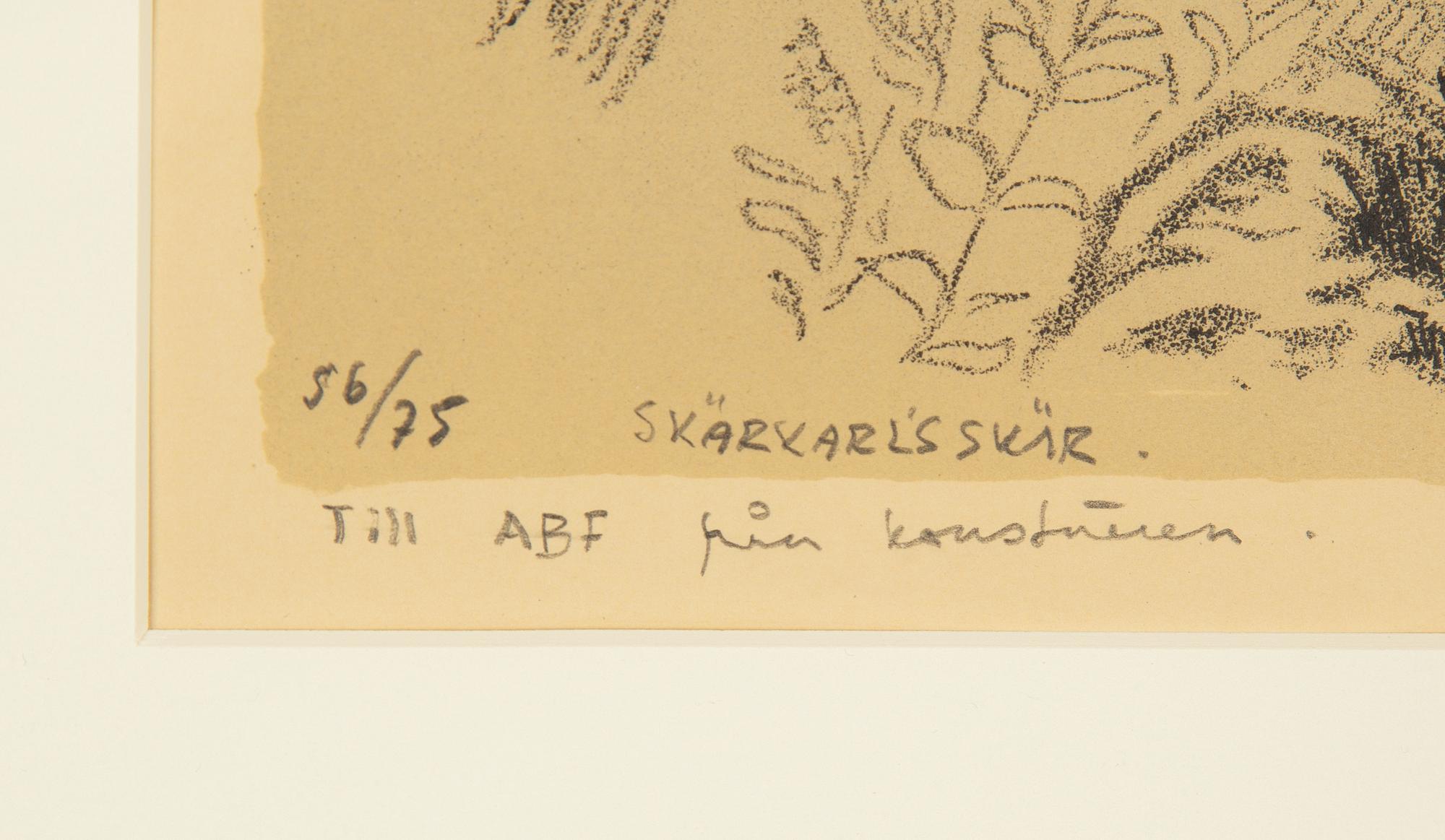 Roland Svensson, 2 litografier, signerade och numrerade.