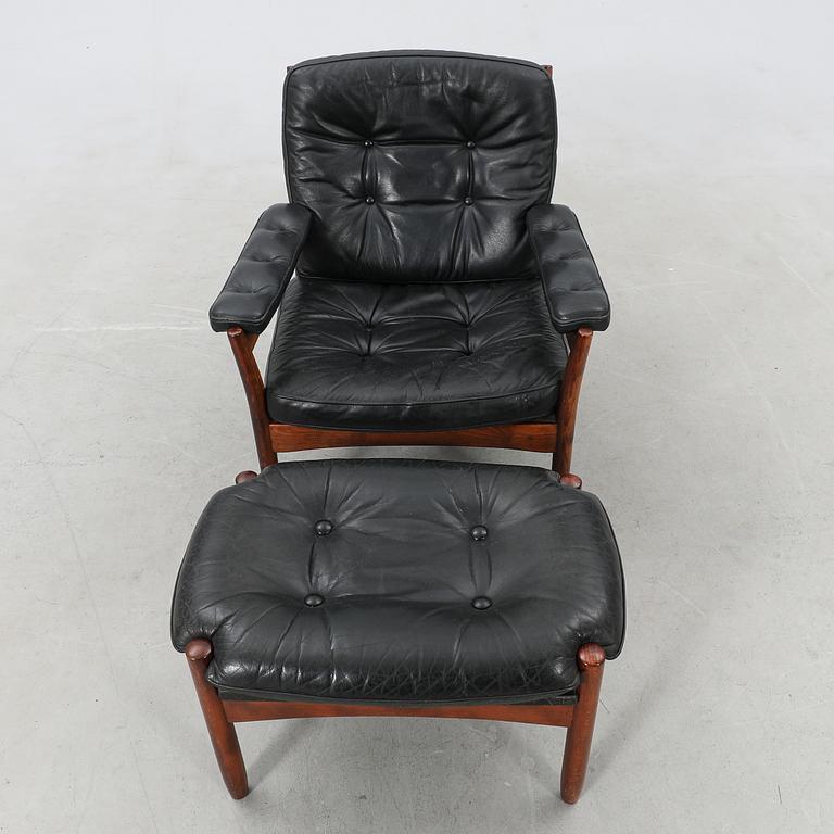 Fåtölj med fotpall G-möbel 1970-tal.