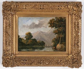 GEORGE BARRET, tillskriven. Olja på duk. A tergo märkt med etikett G. Barret, R.A.