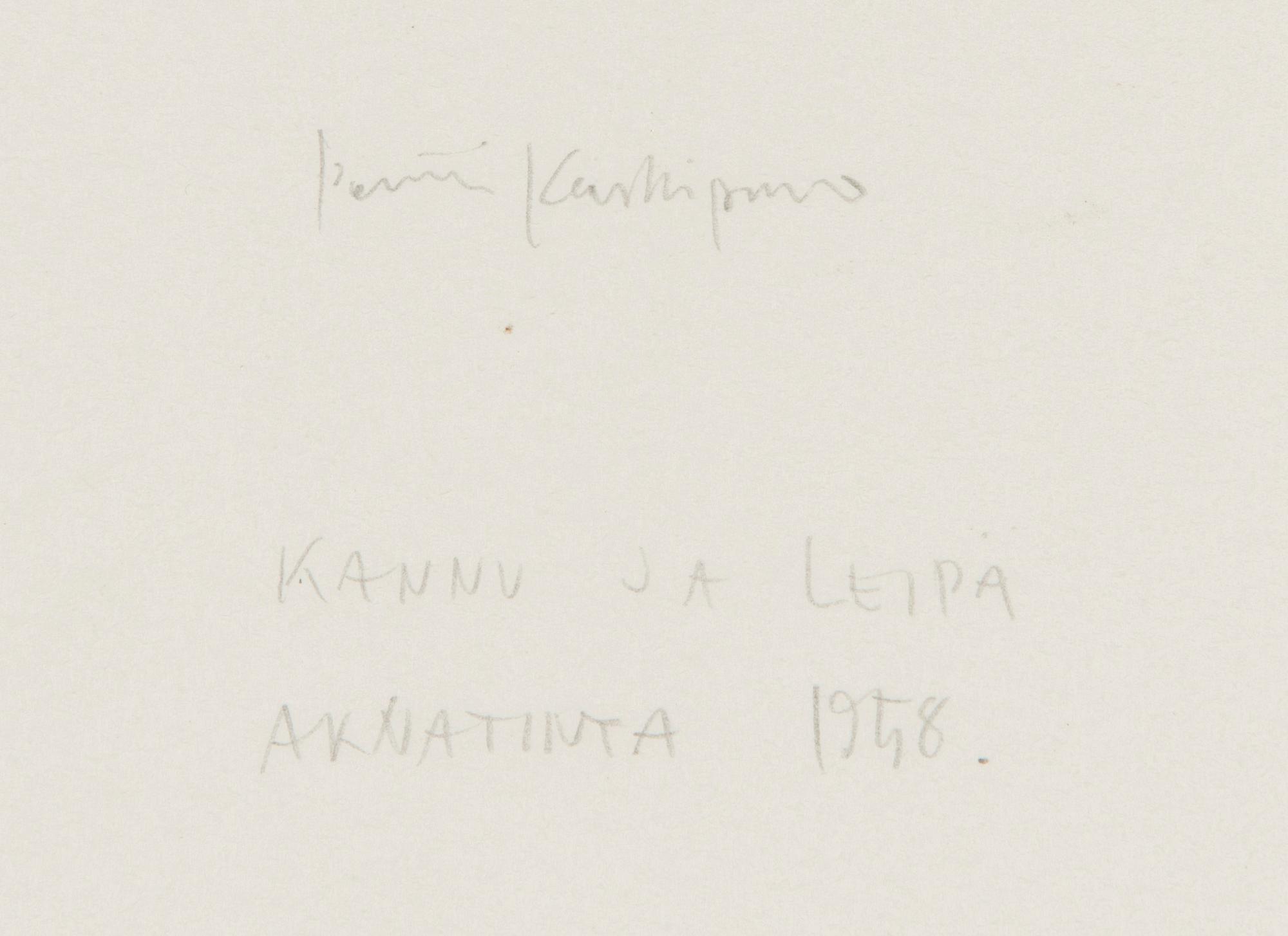 Pentti Kaskipuro, "Kannu ja leipä".