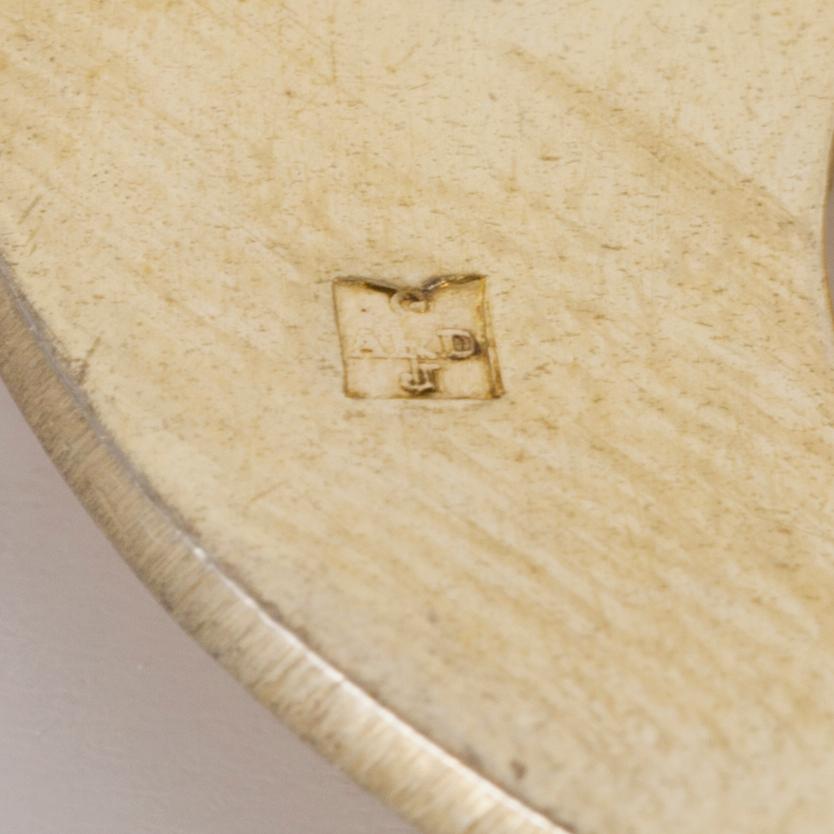 SERVERINGSBESTICK, 3 delar, silver och delvis förgyllda, Frankrike ca 1900.