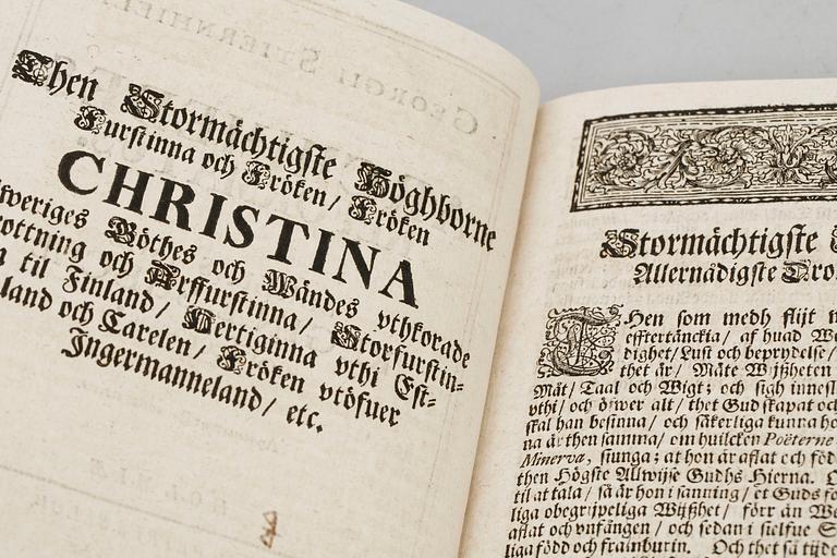 BOK, "Archimedes Reformatus" av Georg Stiernhielm, Stockholm troligen andra upplagan 1728.