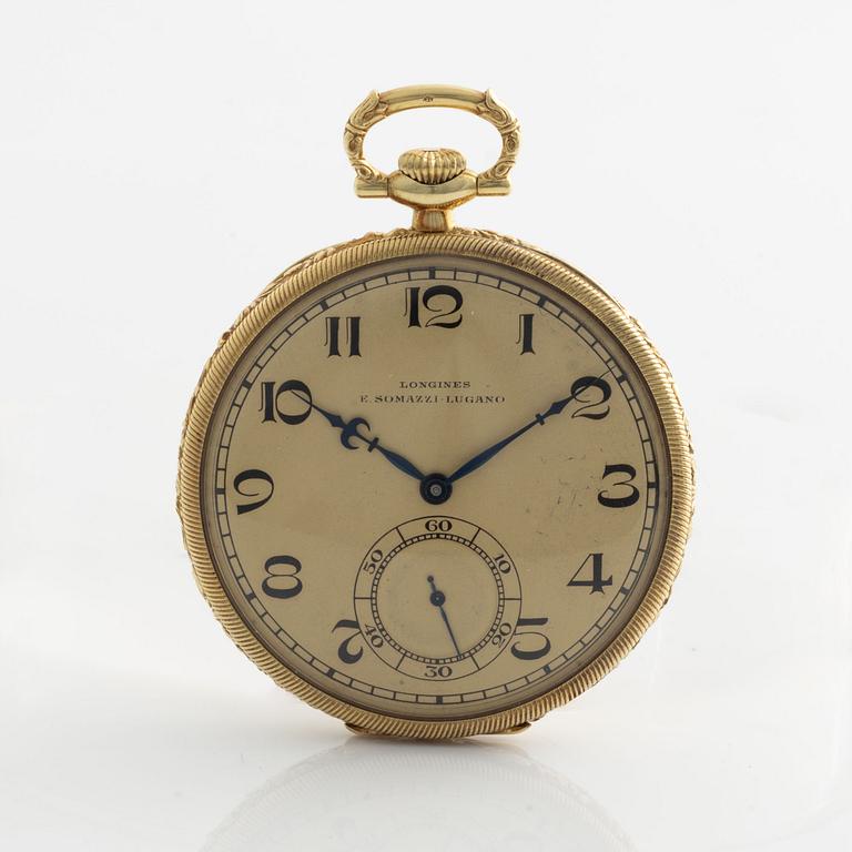 Longines, "E.Somazzi Lugano", dress pocket watch, 45 mm.