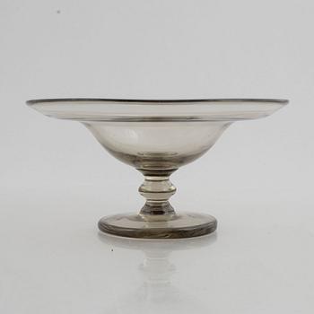 A Swedish glass tazza, 19th century.