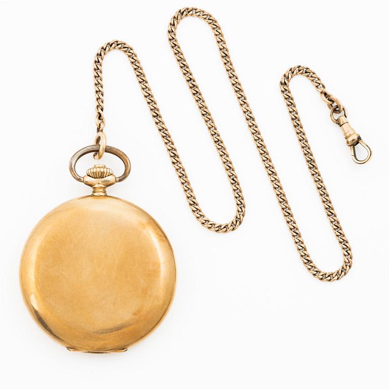 Klas Hedmark, Södertälje, pocket watch, 51 mm, hunter, "Boliden guld".
