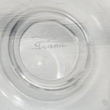 René Lalique, Six glass objects, Lalique, France, second half of the 20th century.
