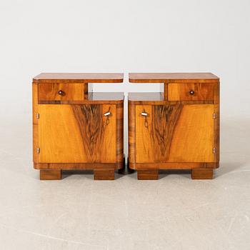 Nightstands, a pair, Art Deco, first half of the 20th century.