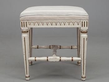 TABURETT, gustaviansk, ca 1800.