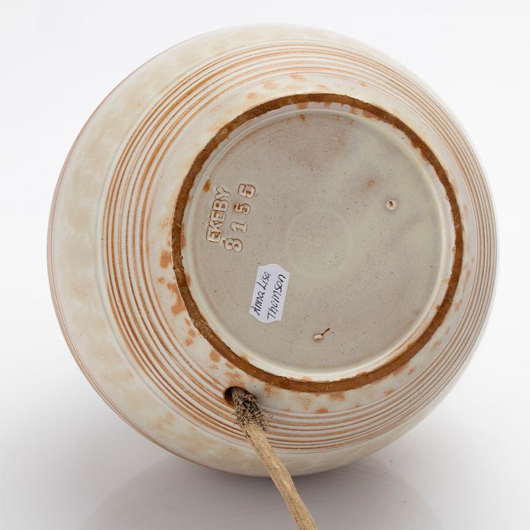 Anna-Lisa Thomson, Table lamp, glazed earthenware, Uppsala-Ekeby, 1930s.
