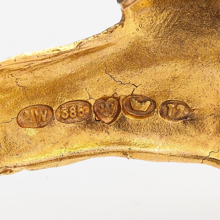 Helky Juvonen, a 14K gold necklace, Westerback, Helsinki 1972.