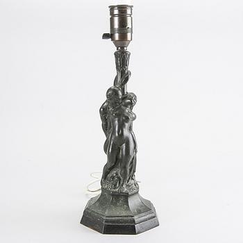 Axel Gute, a bronze table lamp, 1920's.