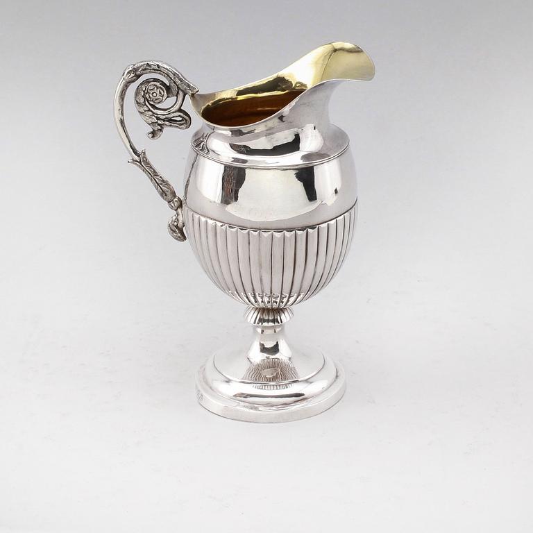 GRÄDDKANNA, silver, Claes Christian Carlén, Borås 1831. 213 gram.