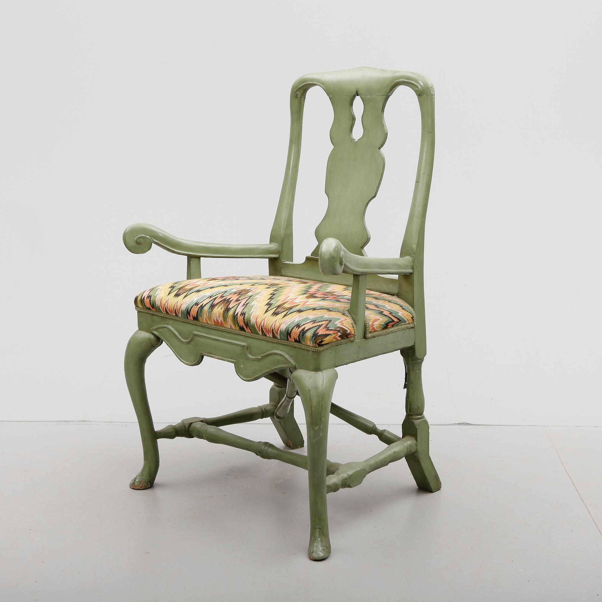 KARMSTOL, barock, 1700-tal.