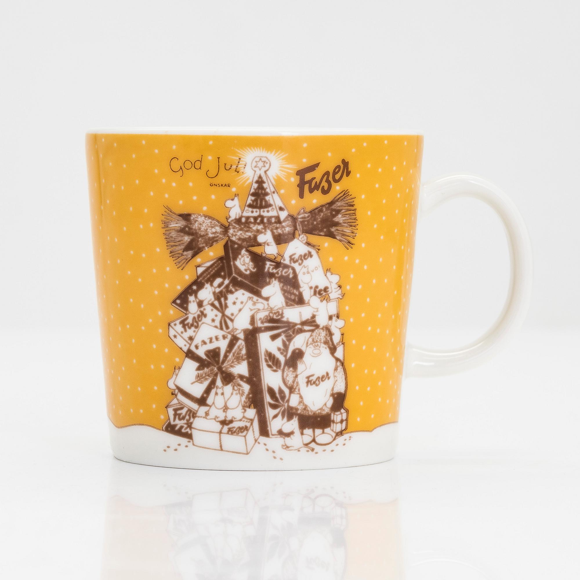 Muminmugg, porslin, "Fazer Café", Moomin Characters, Arabia 2004, numrerad 207/400.