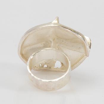 Björn Weckström, ring, "Jaaras dream", silver, Lapponia, 1970s.