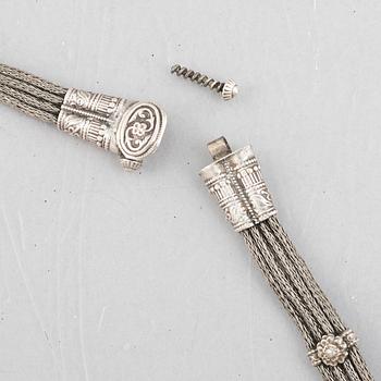 Belt, silver, without silver marks, probably Russia/Orient, around the year 1900.