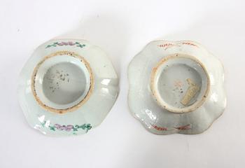 SKÅLFAT, 2 st, porslin, Kanton, 1800-tal.