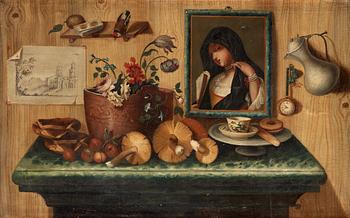 346. Stilleben med trompe l´oeil.