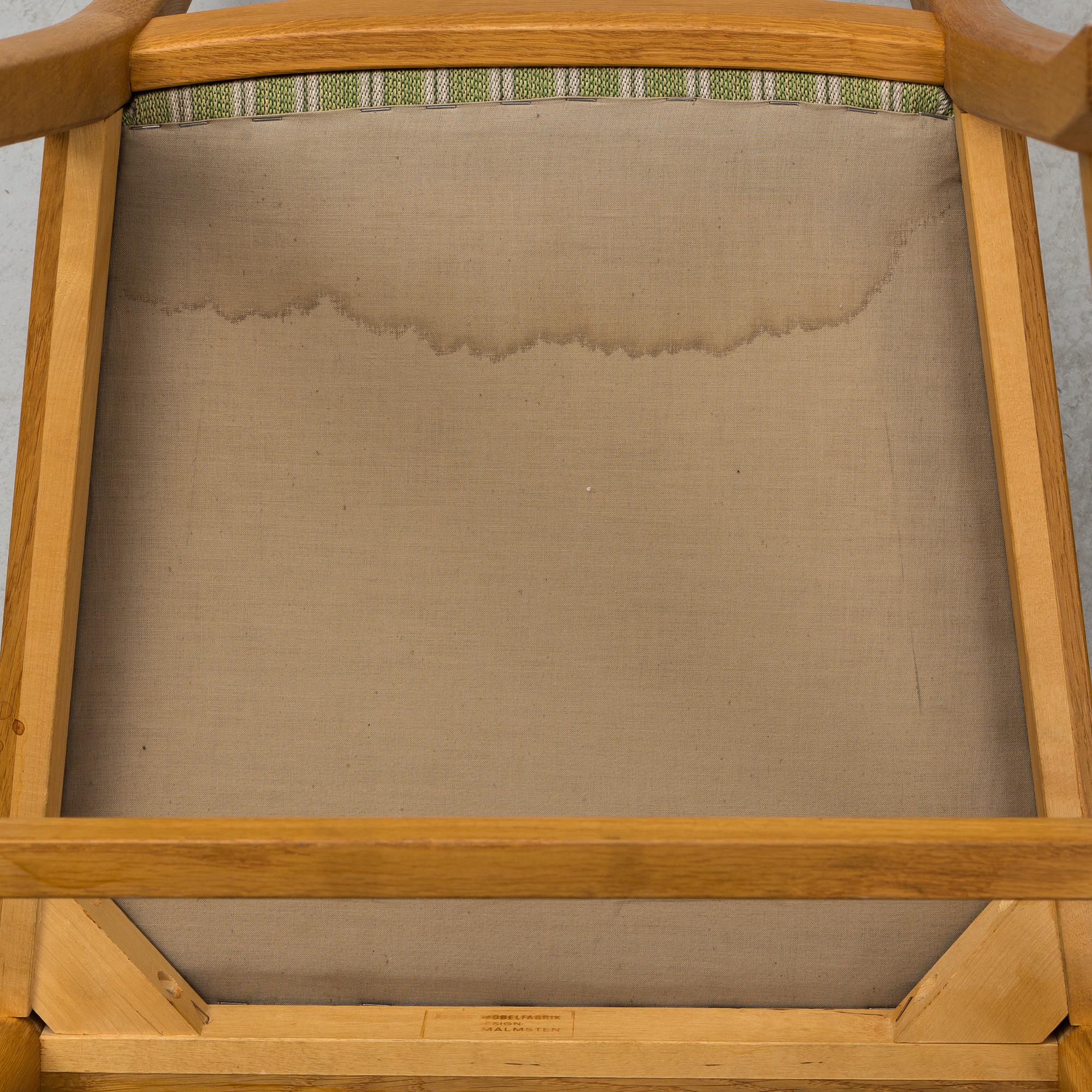 CARL MALMSTEN, matsalsgrupp 7 delar, "Ambassadör", Åfors Möbelfabrik.