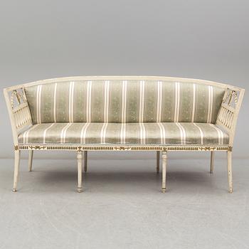 A Swedish late gustavian sofa, early 19th century.