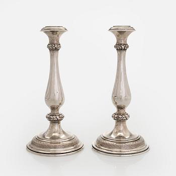 A pair of silver candlesticks, Austro-Hungarian Empire, 1867 - 1872.