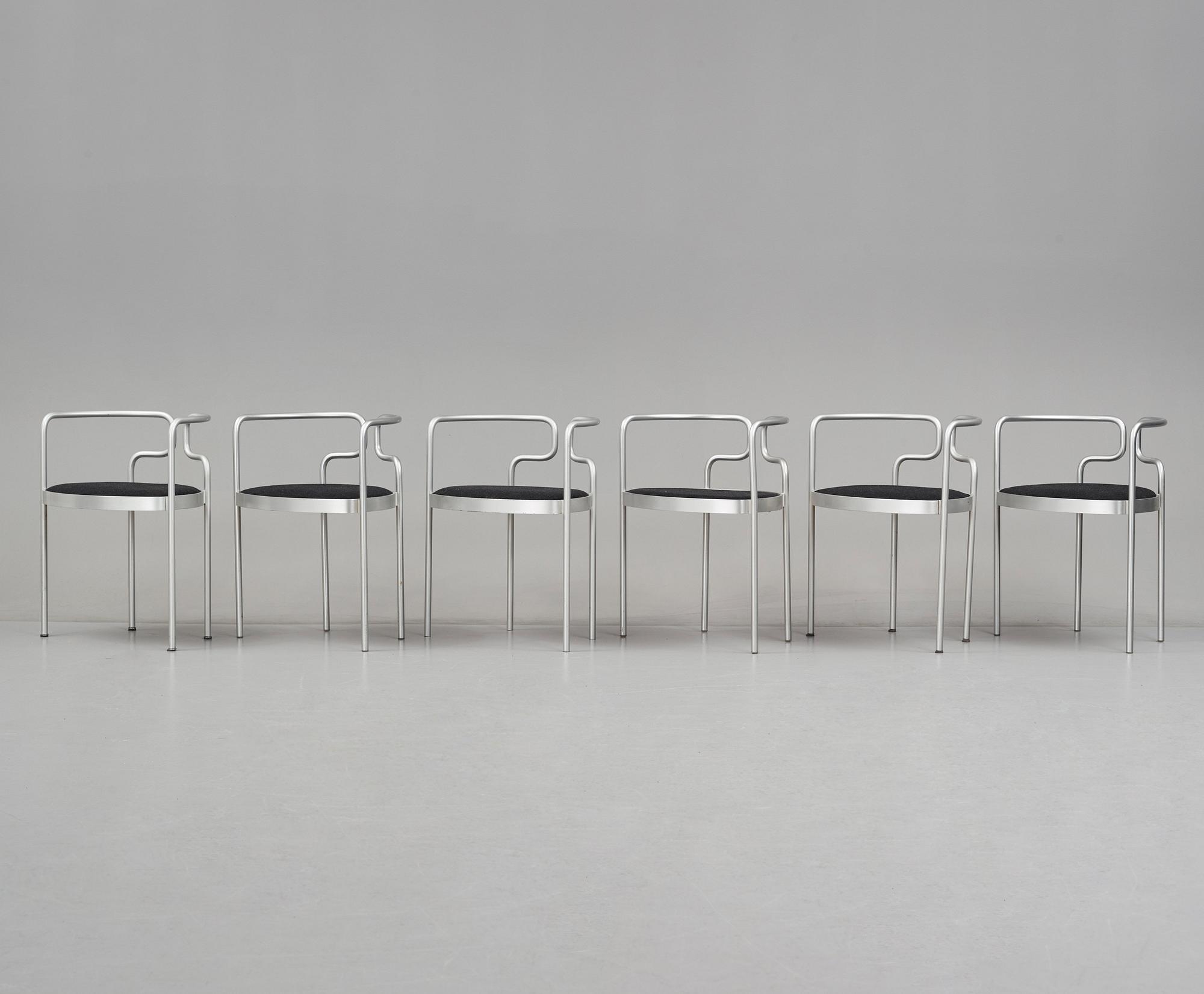 Henning Larsen, stolar, 6 st, modell 9230, Fritz Hansen, Danmark, efter 1967.