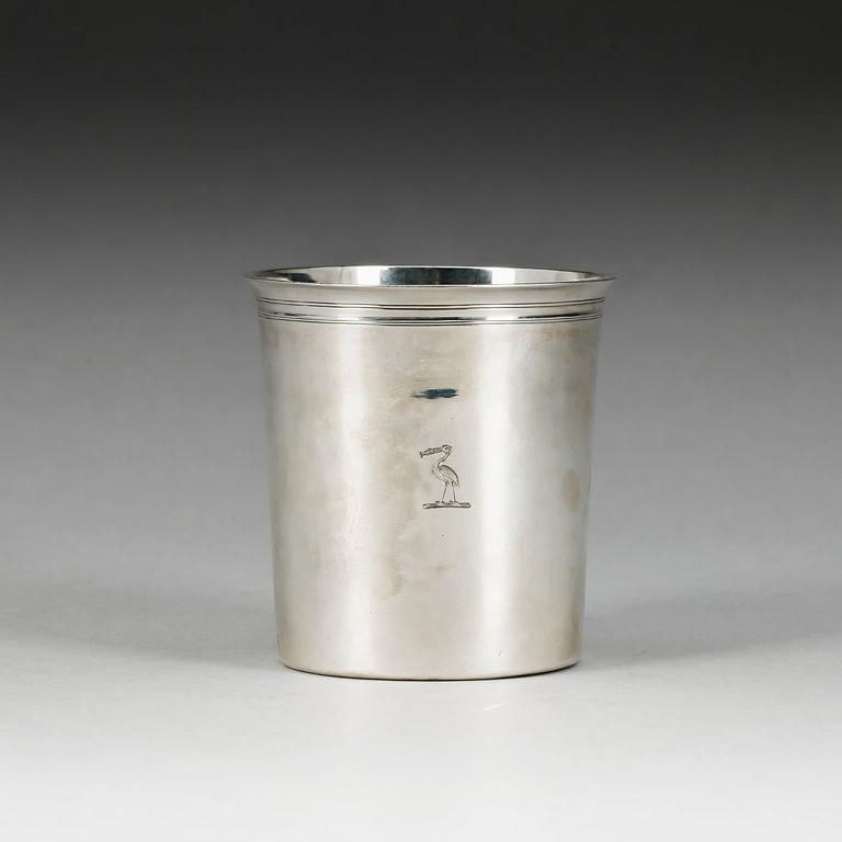 BÄGARE, silver, Paris 1800-tal. Vikt ca 70 gram.