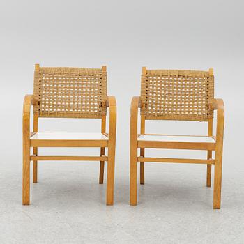 Axel Larsson, a pair of armchairs, presumably Bodafors, Sweden, 1930's.
