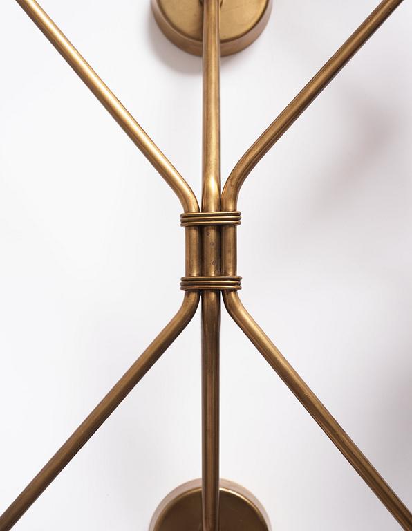 Hans Bergström, a rare and monumental ceiling lamp, ateljé Lyktan, Sweden, 1940-50s.