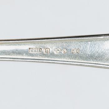 A 36 piece silver cutlery service, model Svensk Spets, mostly CG Hallberg, 1930s.
