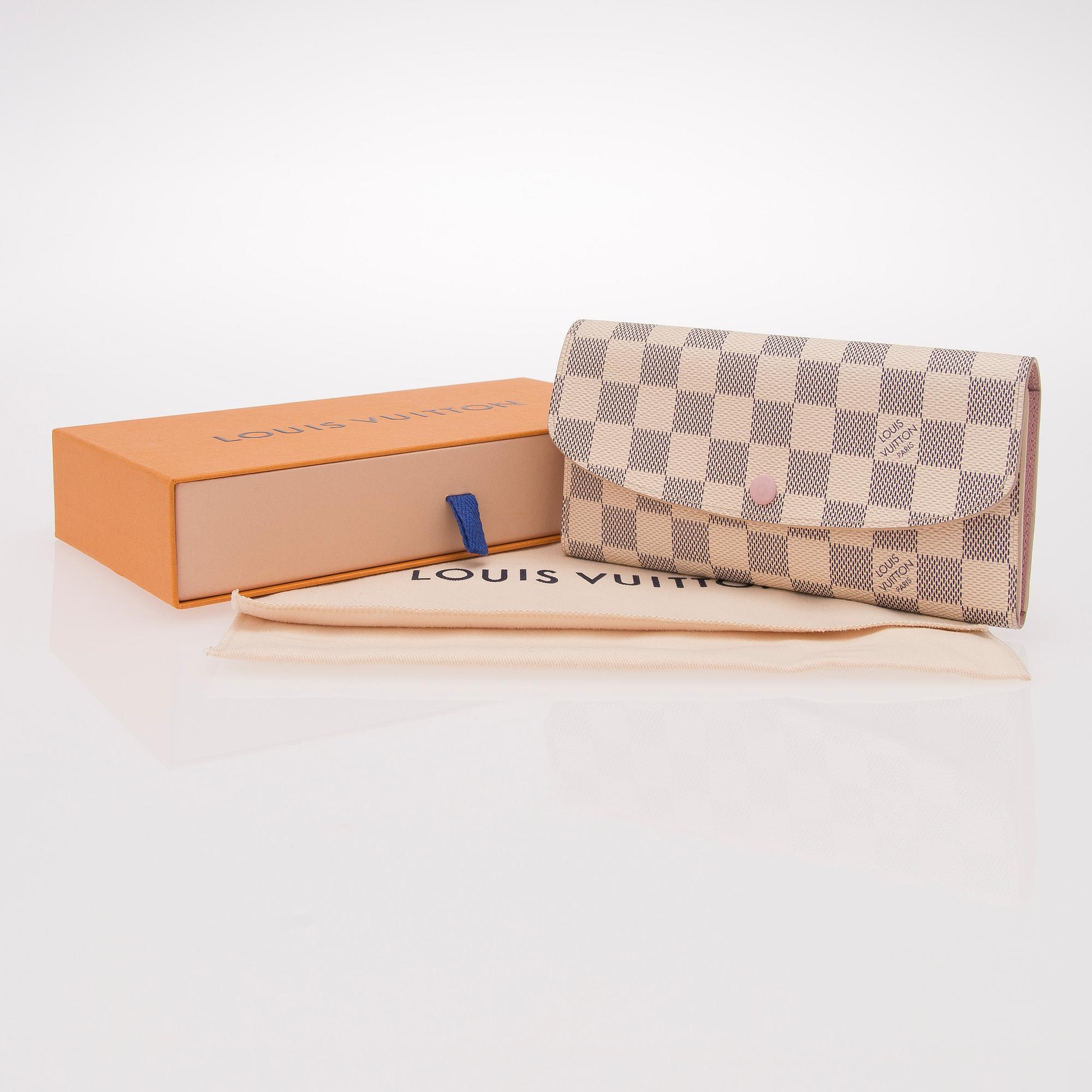 A LOUIS VUITTON WALLET,  "Emilie Damier Azur".