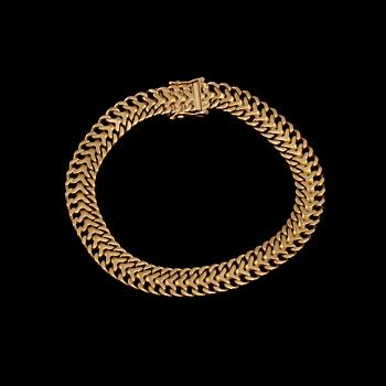 ARMLÄNK, 18k guld, ÄSA Ädelsmycken ,Stockholm, 1968. Vikt 18 g.