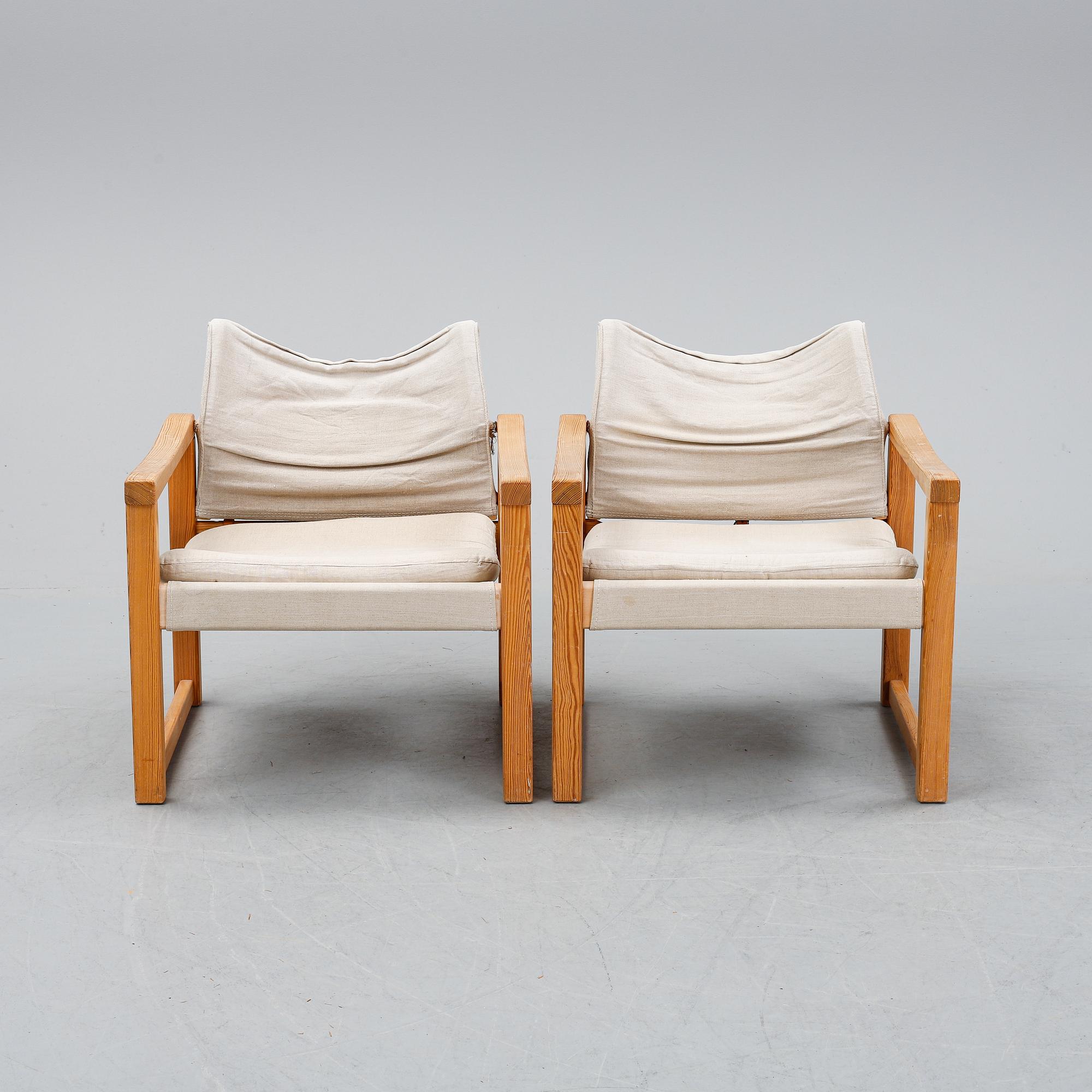 Karin Mobring, a pair of 'Diana' armchairs for Ikea.