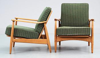FÅTÖLJER, ett par, 1950/60-tal.