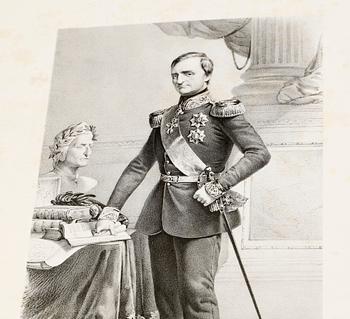 BOK, "Geschichte der Sächsischen Armee in wort und bild" av Ferd. Hauthal, Leipzig 1859.