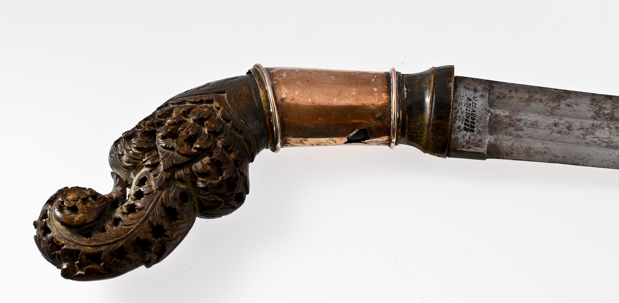 KLINGA, stål, märkt Clauberg, Soligen. Troligen 1700-tal.