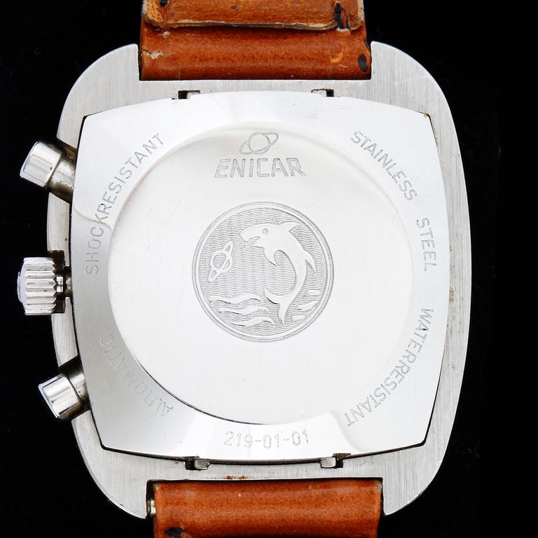 ARMBANDSUR, herr, Enicar, Managraph, kronograf, automatisk, ref nr 219-01-01, stål, 1960-tal.