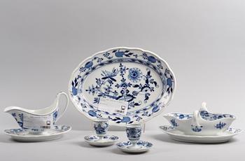 PARTI PORSLIN, 5 delar. Meissen.